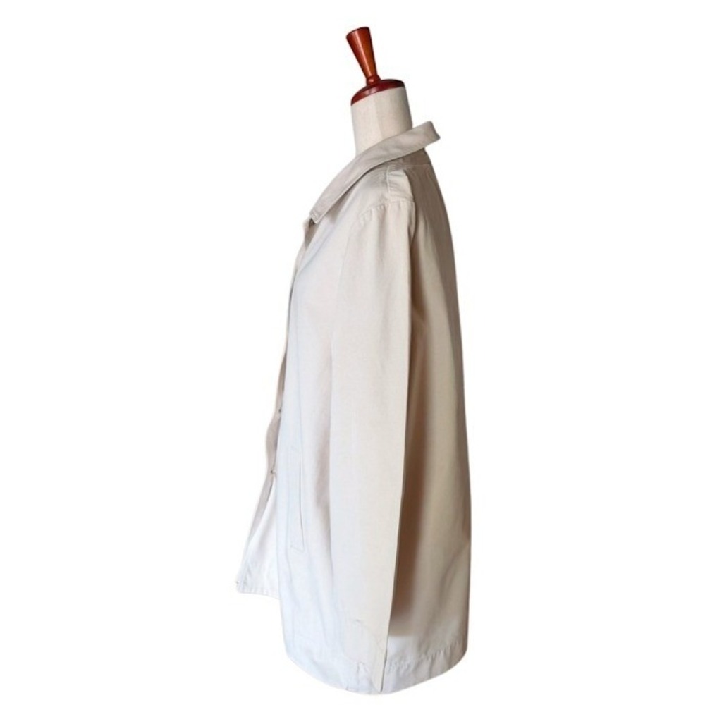 Eileen Fisher Womens Beige 100% Organic Cotton Button Front Car Coat Jacket M - Picture 3 of 7